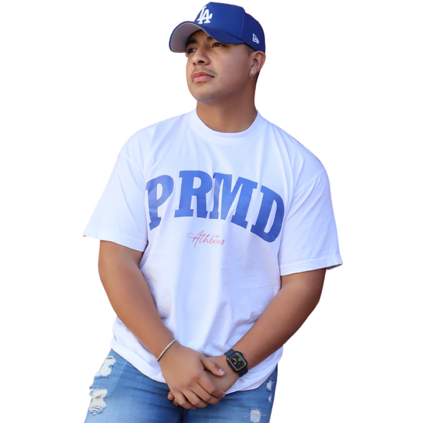 White PRMD | Drop Shoulder – Pyramid Athletics Apparel | T-Shirts